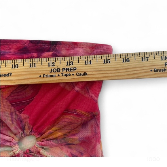 Pink Marble Mesh Strapless Tube Top - Picture 6 of 12